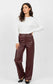 LEATHERETTE STRAIGHT LEG - 10-16 - BURGUNDY