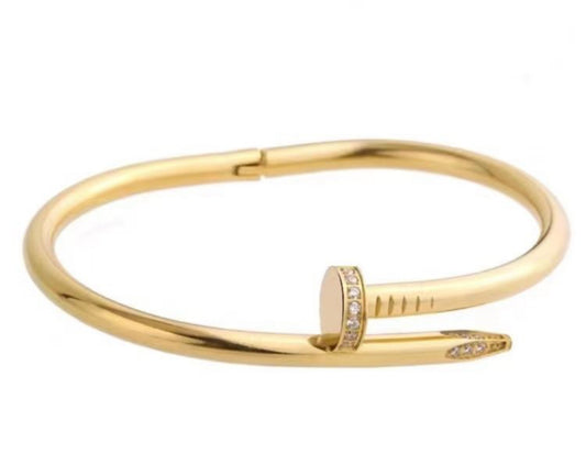 CRYSTAL DESIGNER INSPIRED BANGLE - GOLD