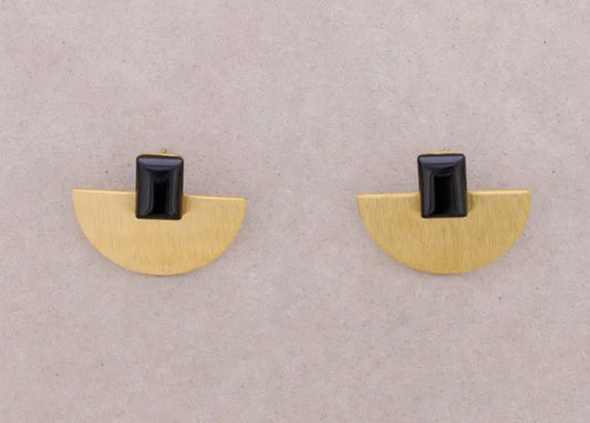 STAINLESS STEEL FAN EARRINGS