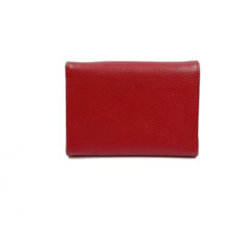 100% LEATHER WALLET - RED