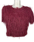 TEXTURED TOP - 8-14 - BURGUNDY