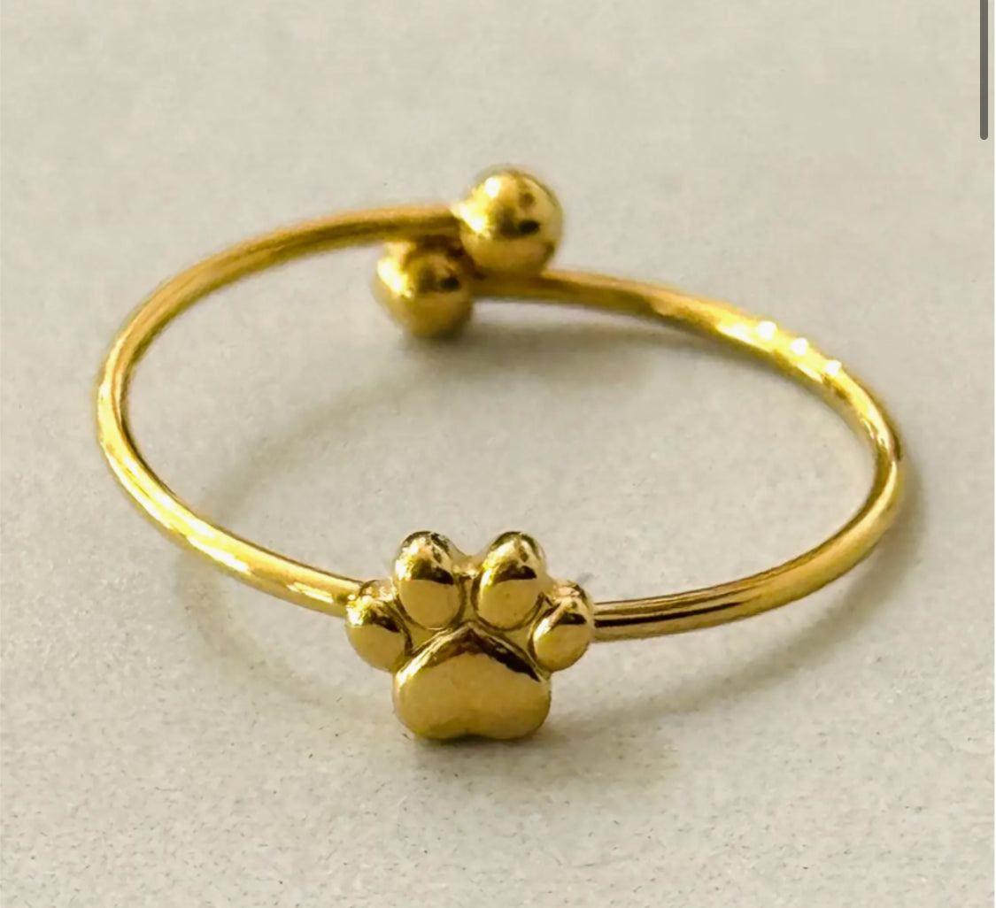 STAINLESS STEEL PAW RING