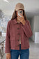 SUEDETTE CHECK JACKET - 10-16 - BURGUNDY