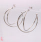 DOUBLE TWIST HOOP STUD - SILVER