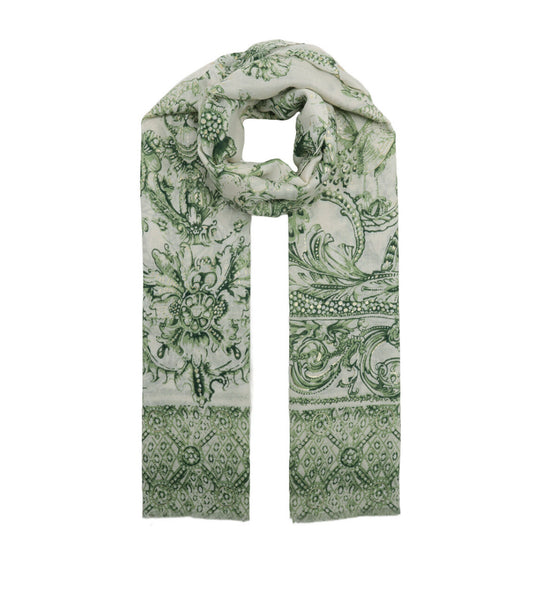 FOIL PRINT SCARF - KHAKI