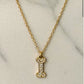 STAINLESS STEEL CUBIC ZIRCONIA BONE