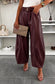 LEATHERETTE BARREL PANTS 6-8 & 8-10 - BURGUNDY