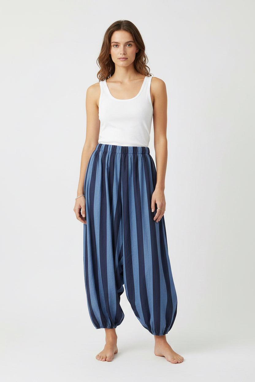 STRIPE HAREM PANTS - 10-16