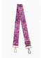 FUSCHIA ANIMAL PRINT BAG STRAP