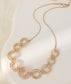 CRYSTAL CIRCLES NECKLACE - GOLD