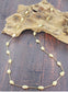 LONG OVAL DISC NECKLACE - GOLD
