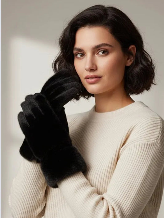 FAUX FUR GLOVES