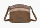 TRIPLE ZIP CROSSBODY - TAUPE