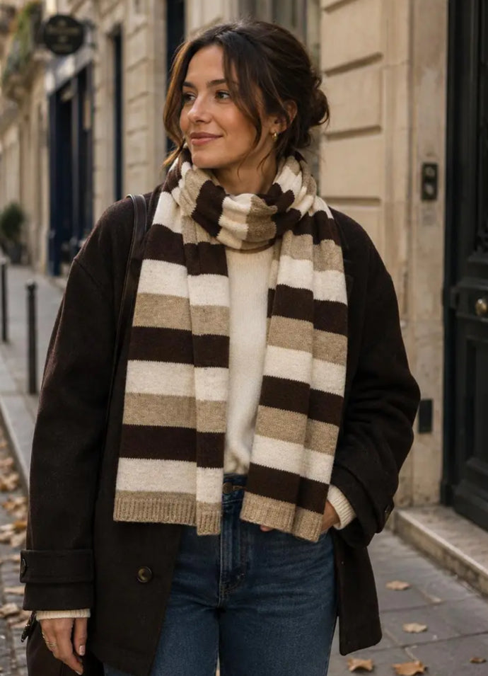 STRIPE KNIT SCARF