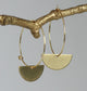 KAIKO - BRASS HALF MOON HOOP EARRINGS - GOLD PLATED