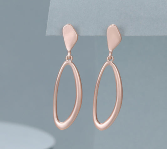 MATT ROSE GOLD STUD DROP EARRINGS