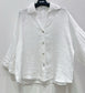 OVERSIZED LINEN SHIRT - 10-16 - WHITE