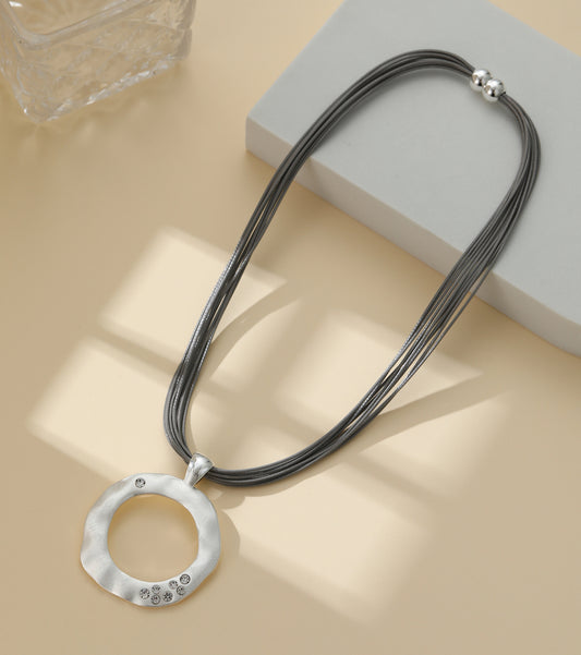 MAGNETIC NECKLACE - SILVER & DIAMANTÉ