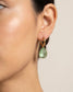 CRYSTAL HUGGIE EARRINGS- GREEN