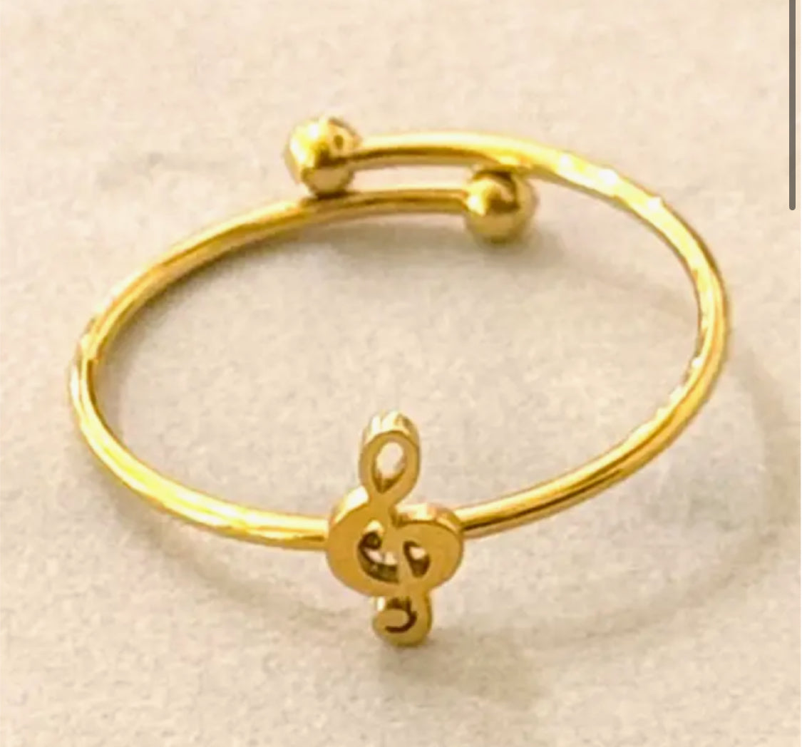 STAINLESS STEEL MUSIC RING