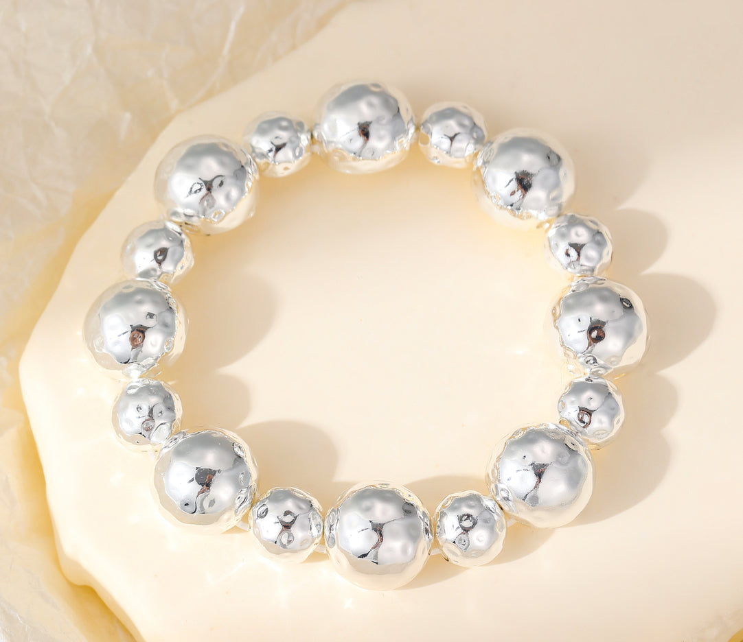 STRETCH BALL BRACELET - SILVER