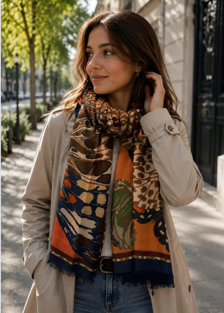 BUTTERFLY PRINT SCARF