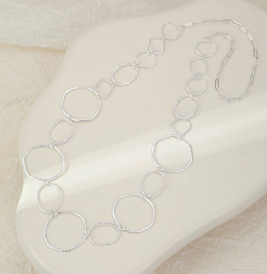 CIRCLES LINK LONG NECKLACE
