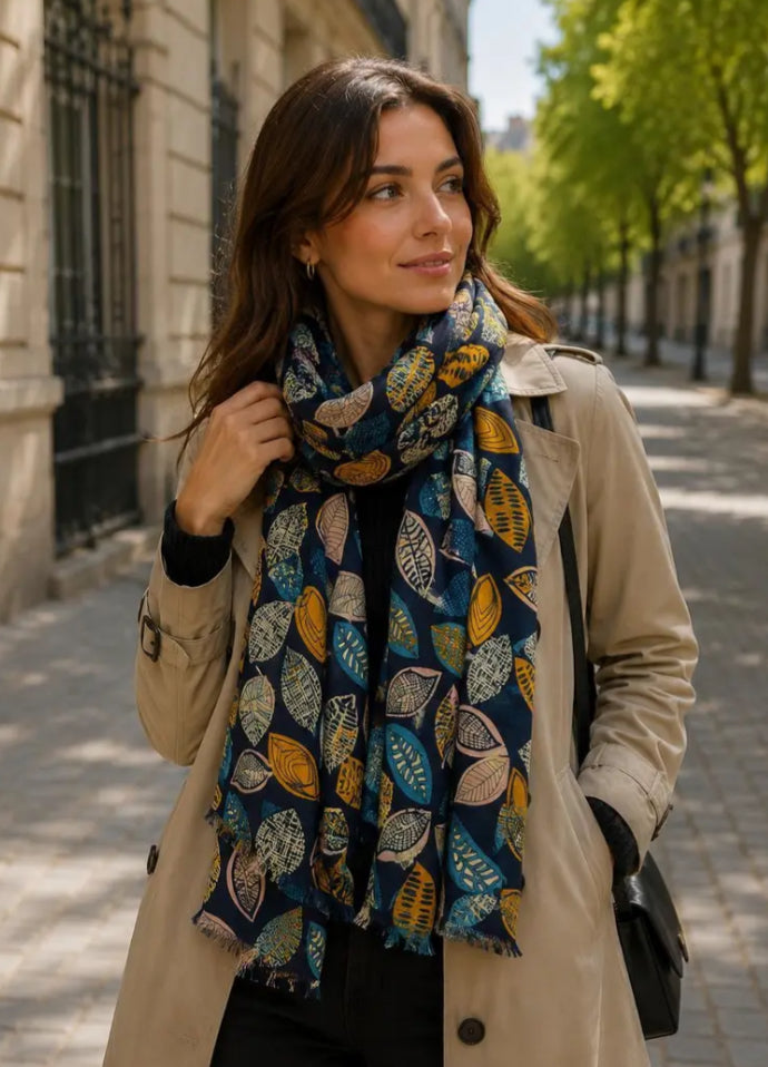 LEAF PRINT SCARF