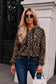 LEOPARD STRIPE HOODED JACKET - 10-16 - CAMEL