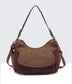 NUBUCK EFFECT SHOULDER/CROSSBODY BAG - BURGUNDY