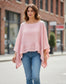 COTTON LINEN DRAPE TOP - 10-16 - PINK
