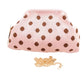 POLKA CLUTCH BAG - PINK