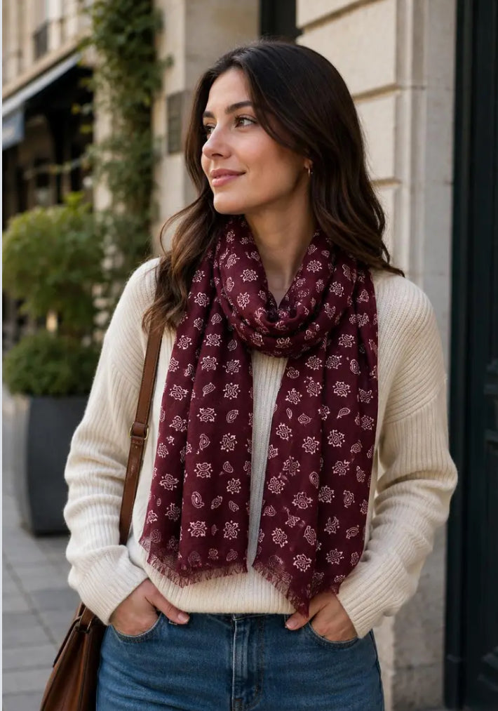 PAISLEY PRINT SCARF