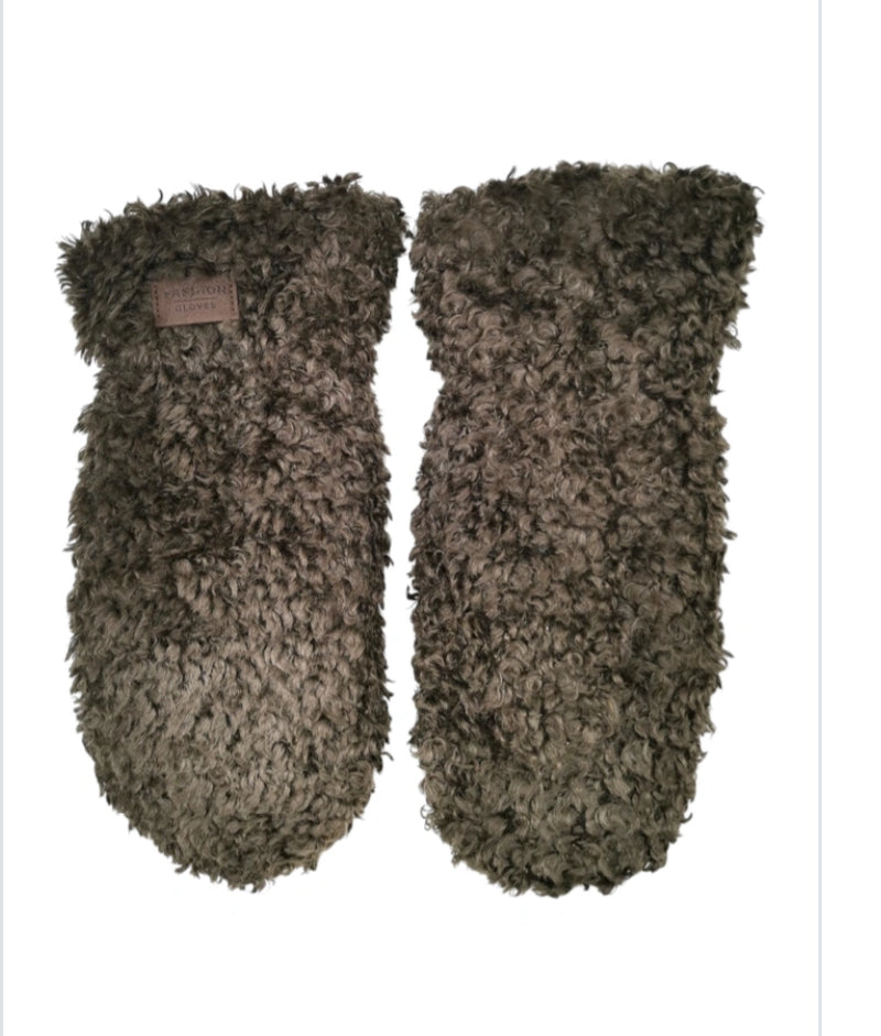 SHERPA MITTENS - CHOCOLATE