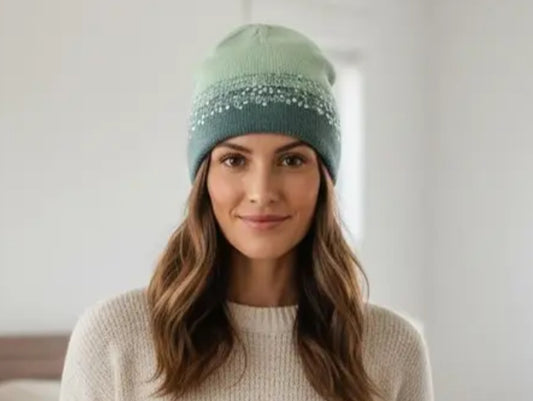 CASHMERE SPARKLE BEANIE