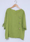 BUTTON DETAIL RAW EDGE LINEN TOP - 10-16 - LIME