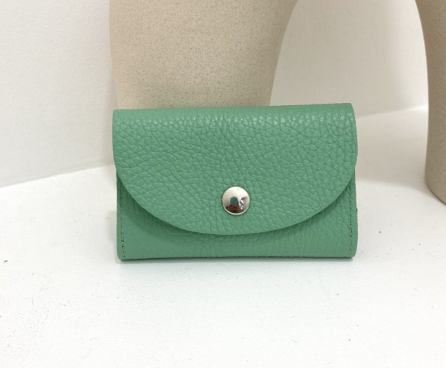 LEATHER CARD WALLET - MINT