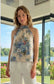 FLORAL HALTER NECK - 8-12 - BLUE