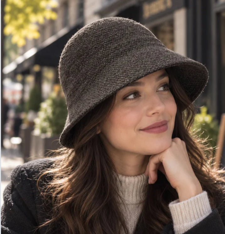 WOOL BLEND CLOCHE HAT