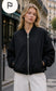 EMBROIDERED BOMBER JACKET - 10-16 - BLACK