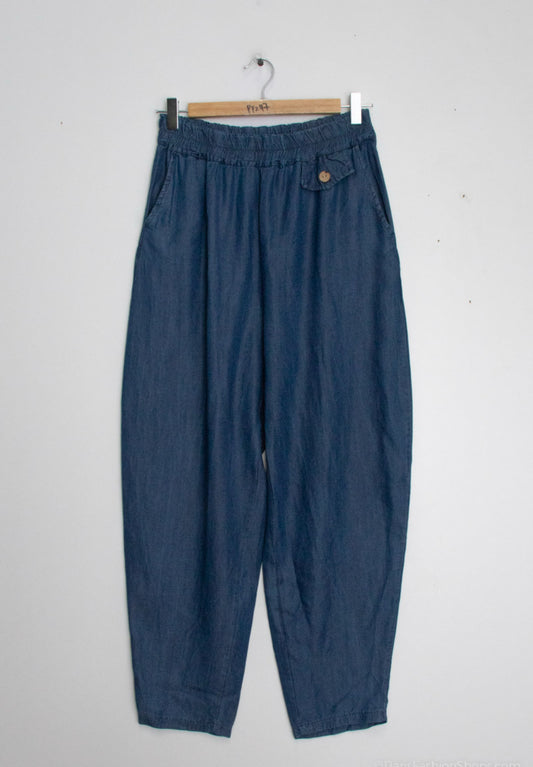 POCKET DETAIL LYOCELL PANTS - 8-14 - DARK WASH