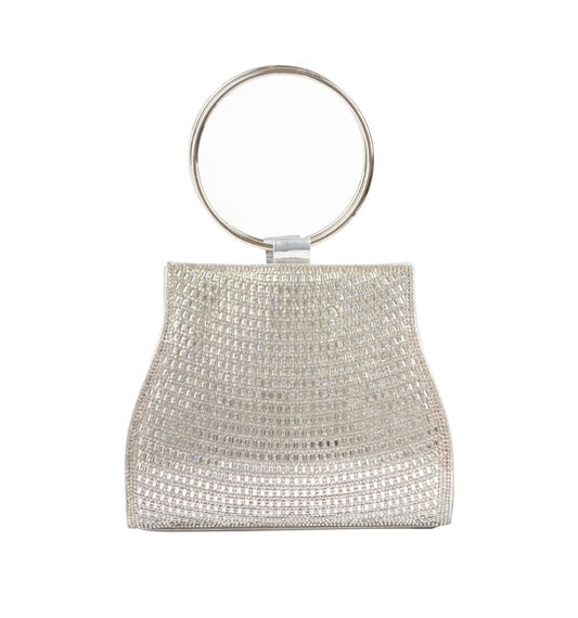 SILVER RING HANDLE OCCASION BAG