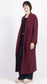 BOUCLE OVERSIZED COAT - 10-16 - BURGUNDY