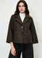 BOUCLE BUTTON COAT - 10-14 - CHOCOLATE