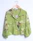 LINEN FLORAL PRINT JACKET - 10-16 - LIME