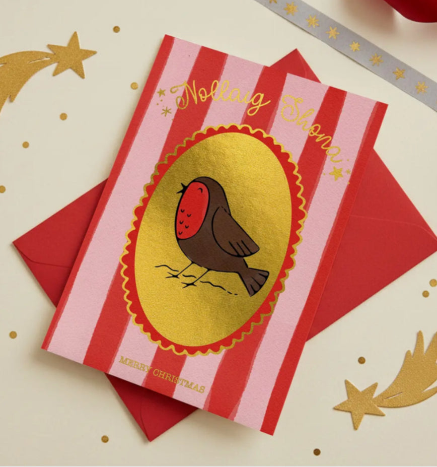 GOLD FOIL NOLLAIG SHONA CARD