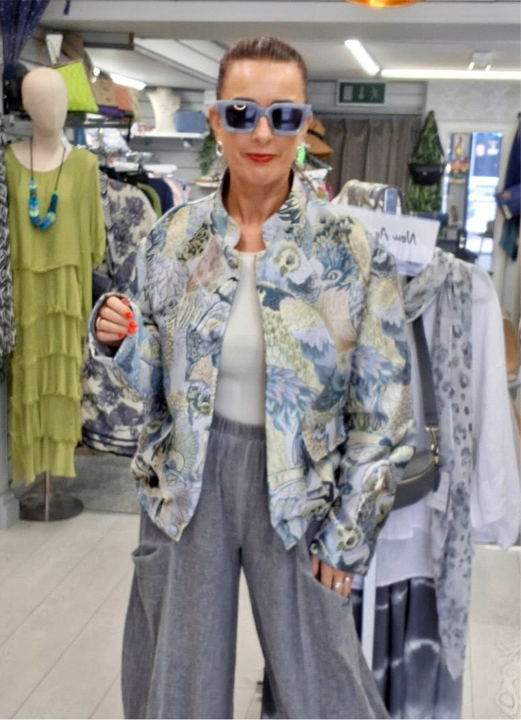 TAPESTRY PRINT BOMBER JACKET - S , M & L