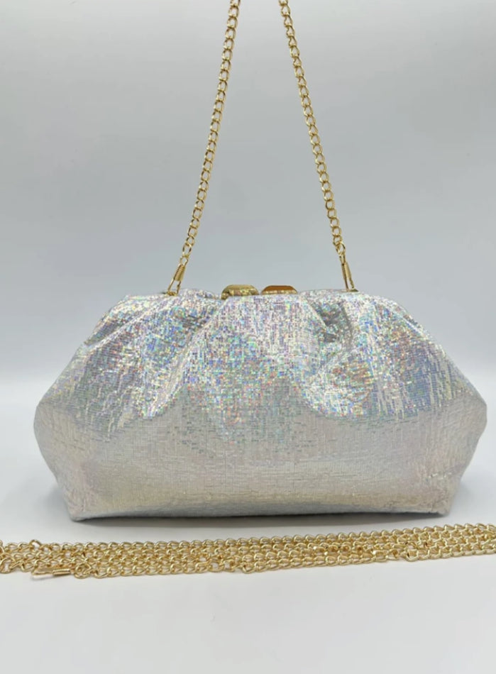 RUCHED OCCASION BAG - IRIDESCENT
