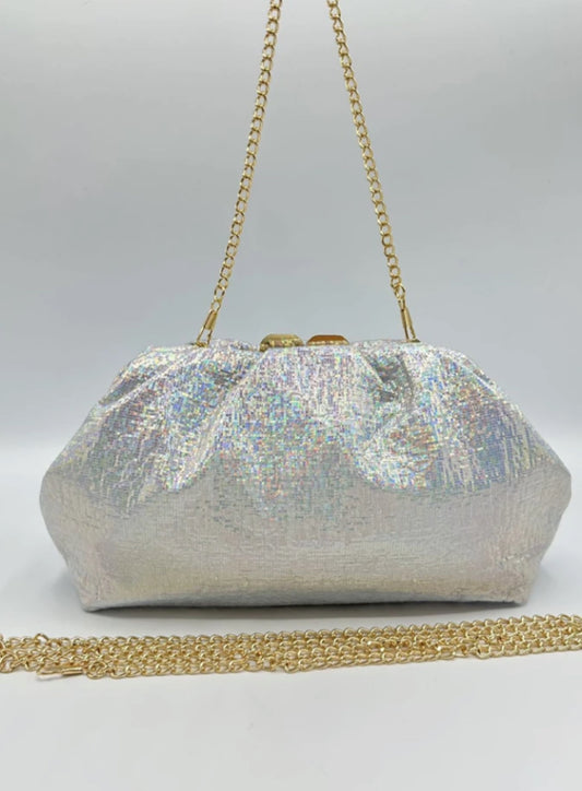 RUCHED OCCASION BAG - IRIDESCENT