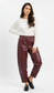 LEATHERETTE BARREL PANTS - 10-16 - BURGUNDY